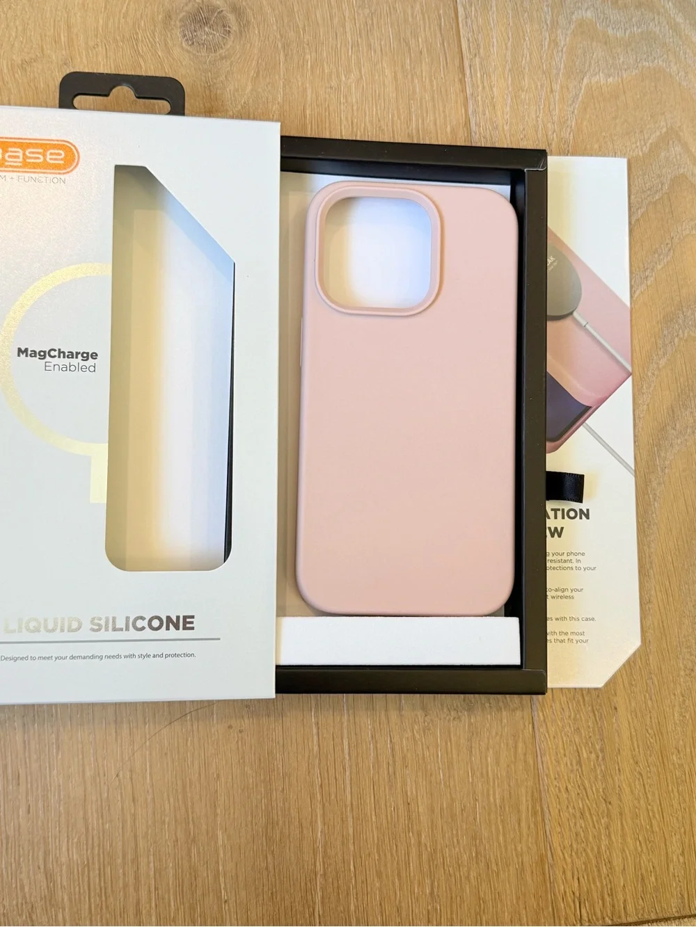 New Base Liquid Silicone MagCharge iPhone 14 Pro Case - Pink Case